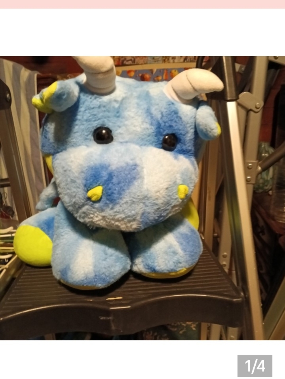 Blue Plush Dino Stuffed Animal - Soft Kids Toy